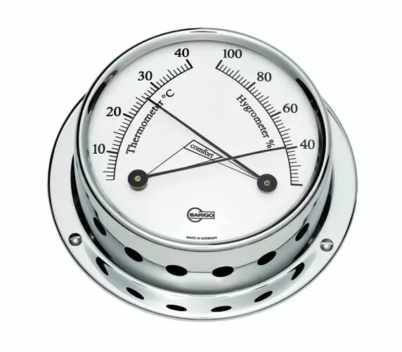 LÄMPÖ- JA KOSTEUSMITTARI - Kellot, ilmapuntarit ja sääasemat - M9519020370 - 1