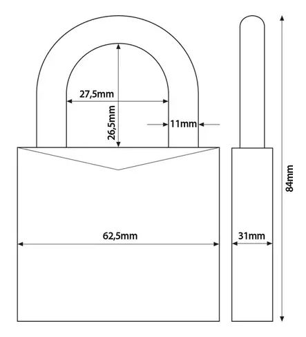 ABUS RIIPPULUKKO SEA & SNOW - Veneen lukot ja saranat - M9516032440 - 2