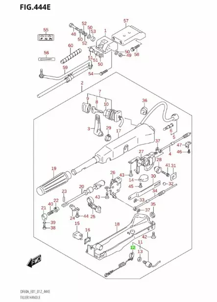 Hätäkytkimen Naru Suzuki DF2.5-DF350/DT9.9-DT30 - Suzuki osat perämoottorille - 34610 - 2