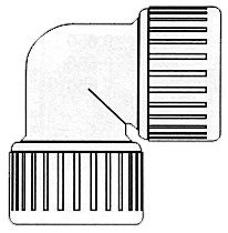 Hydrofix 90° elbow fem/fem 22 - Veneen vesihanat ja pesualtaat - D135000 - 1