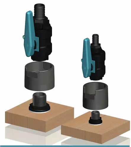 KUORMITUKSEN SIIRTOKAULUS PIENI - Läpiviennit, letkuliitos ja sulkuhanat - M9515030520 - 2