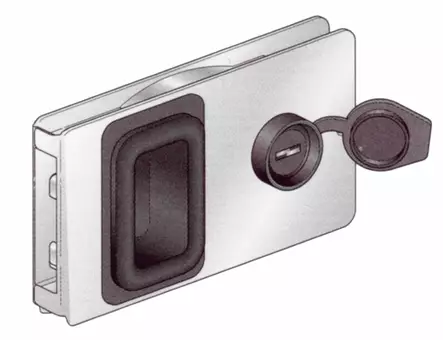 LIUKUOVENLUKKO FLUSH, ALUMIINI - Veneen lukot ja saranat - M9516032290 - 1