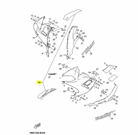 Tarrasarja/Graphic Set Cowling Yamaha Moto TZR50 - Yamaha Moto - 25310 - 2
