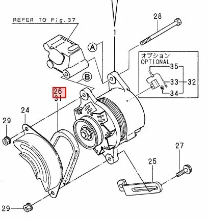 Yanmar V-belt Laturin hihna 2GMD 3GMD - Yanmar moottorin alkuperäisosat - 34490 - 2