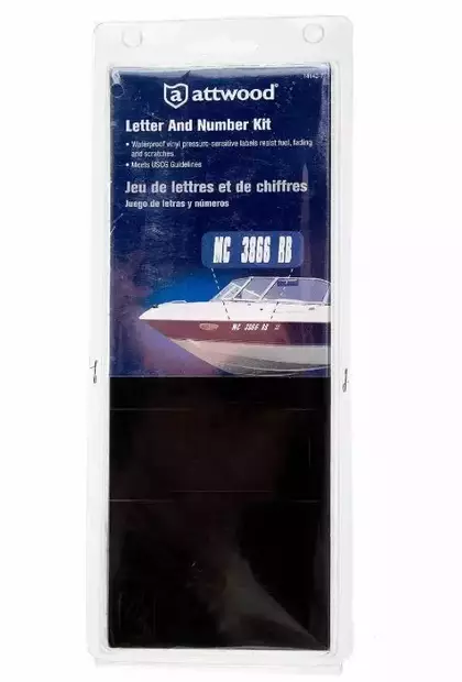 Attwood Vesitiivis Tarrasarja/Letter Number Kit 144-osainen Valkoinen - Rekisterikirjaimet ja tarrat - 44060 - 1
