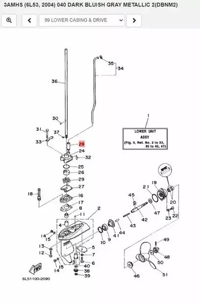 Damper Water Seal 2 Yamaha F2.5 3A 4AC/AS 5C/CS (6E044366000) - Yamaha muut - 38670 - 2