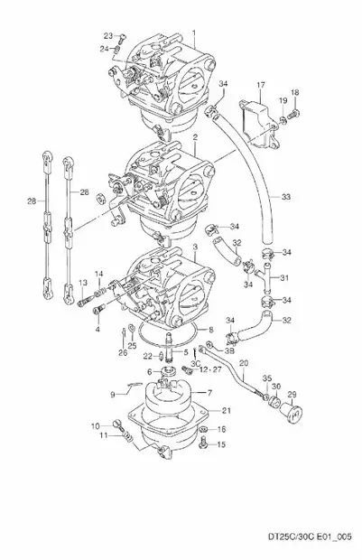 Kaasarin Korjaussarja/Carburetor Repair - Suzuki osat perämoottorille - 41380 - 1