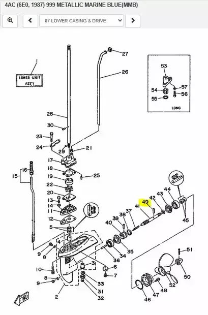 Katkotappi Potkuriakseli/Pin Straight Yamaha 4AC 5C - Yamaha muut - 22410 - 2