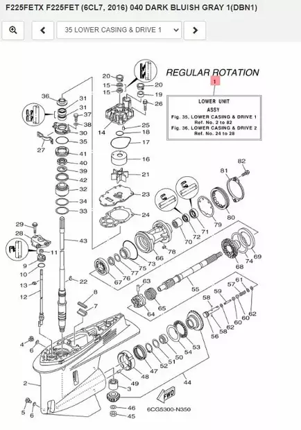 KORJATTU Alavaihteisto/Lower Casing Assy - Yamaha muut - 50420 - 2