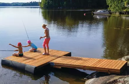 Laituri Savorak Sauna 1: 4,8m (Ahti)+ ruskea - Muoviponttonilaiturit - 50930 - 1