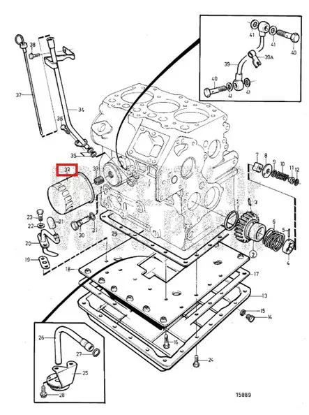 Öljynsuodatin/Oil Filter Volvo Penta D1-30 D2-40-75 2030 2040 - Sisäperämoottorin osat - 50480 - 1