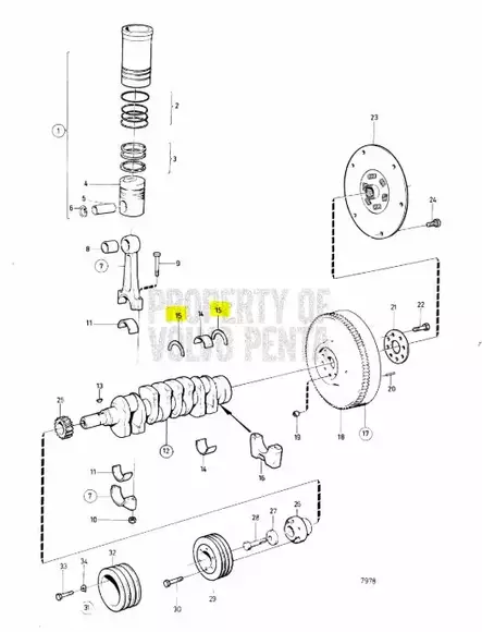 Painelaakeri/Thrust Washer STD Volvo Pen - Sisäperämoottorin osat - 17440 - 2