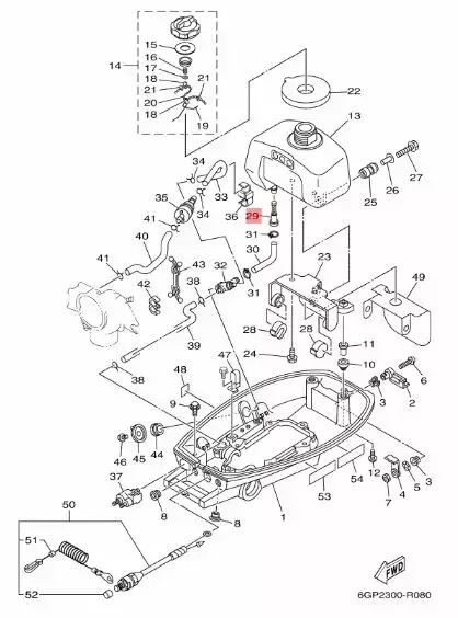 Polttoainesuodatin Yamaha 3A F2.5A-B F4A 5C - Yamaha suodattimet - 21380 - 2
