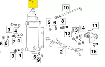 Starttimoottori/Starter Motor Evinrude E60D-E90W 0587007 - Perämoottorin Sähköosat - 51310 - 1