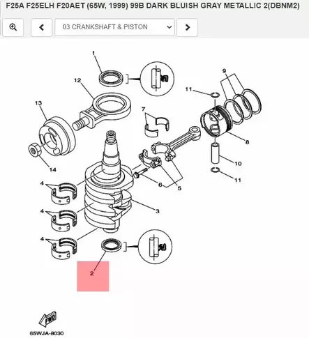 Stefa Kampiakseli/Oil Seal (62Y) Crankshaft & Piston Yamaha - Yamaha muut - 32690 - 2