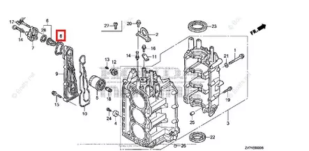 Termostaatin Tiiviste/Thermostat Cover Honda BF20A-BF130A - Varaosat ja lisävarusteet - 50990 - 1