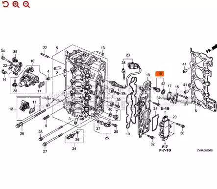 Termostaatti/Thermostat Honda 50° 75-150hv - Honda osat perämoottoreille - 50380 - 1