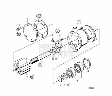 Tiiviste - Sisäperämoottorin Jäähdytys - 6440 - 2