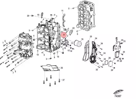 Tiiviste Termostaattikotelo/Gasket Mercury 4-30hv 4-T - Mercury/Mercruiser osat - 50560 - 1