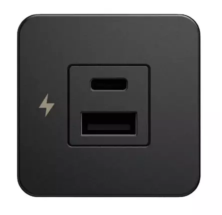 TILE USB-A / USB-C LATURI 12/24V, MUSTA - Akkutarvikkeet veneisiin - M9514601140 - 1