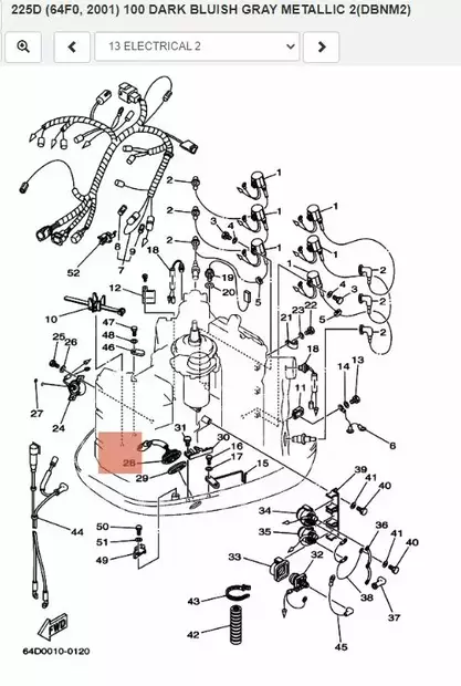 Trimmikytkin/Katkaisija/Trim & Tilt Switch Assy Yamaha - Yamaha muut - 38350 - 2