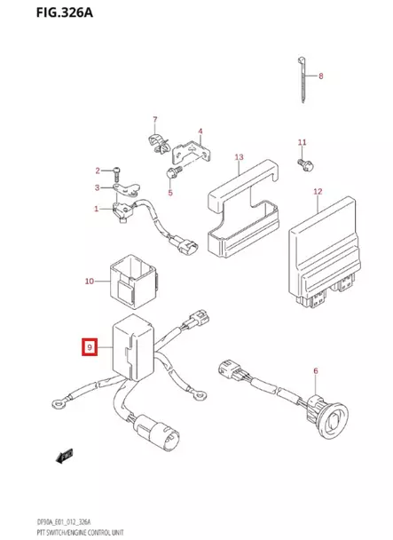 Trimmirele/Relay Assy Suzuki DF40-DF300 hv - Perämoottorin tarvikeosat - 52510 - 1