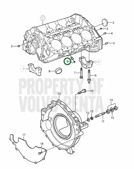 Tyhjennyshana/Drain Cock Volvo Penta 3.0 - Sisäperämoottorin osat - 30030 - 2