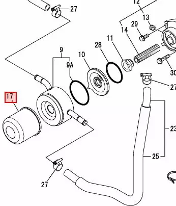 Yanmar Öljynsuodatin Oil Filter 4JH-sarjalle - Yanmar moottorin alkuperäisosat - 33900 - 2