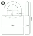 ABUS 70IB RIIPPULUKKOSETTI - Veneen lukot ja saranat - M9516032420 - 3