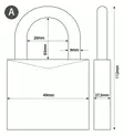 ABUS 70IB RIIPPULUKKOSETTI - Veneen lukot ja saranat - M9516032420 - 2