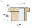 HELA 3/4'x1/2, PRONSSIA, UROS/NAARAS - Veneen LVI - M9515015450 - 3