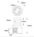 LETKULIITIN 19MM 3/4'' SISÄKIERRE - Veneen LVI - M9515030640 - 3