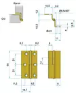 NOSTOSARANA 55x32MM VASEN - Veneen lukot ja saranat - M9516005020 - 3