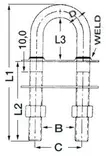 Osculati keulasilmukka RST 12,5x122mm - Venerenkaat ja silmukkapultit - D124810 - 2