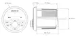 BT RADIO GP1 PYÖREÄ 92MM MUSTA IP65 - Veneaudio - M9514630100 - 4