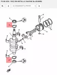 Laakeri/Plane Bearing Yamaha F8A/B F9.9A/B - Yamaha muut - 6180 - 4