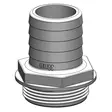 LETKULIITIN 1 1/2' 38MM VALKOINEN - Läpiviennit, letkuliitos ja sulkuhanat - M9515030310 - 1