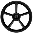 OHJAUSPYÖRÄ V75 MUSTA 350MM - Veneen ohjaus ja hallinta - M9513002030 - 1
