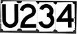 REKISTERINUMERO MUSTA 2 - Rekisterikirjaimet ja tarrat - M40332202000 - 1