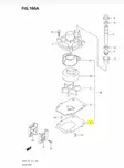 Tiiviste Vesipumppuun/Gasket Pump Case Suzuki DF70A-DF90A - Suzuki osat perämoottorille - 42950 - 2