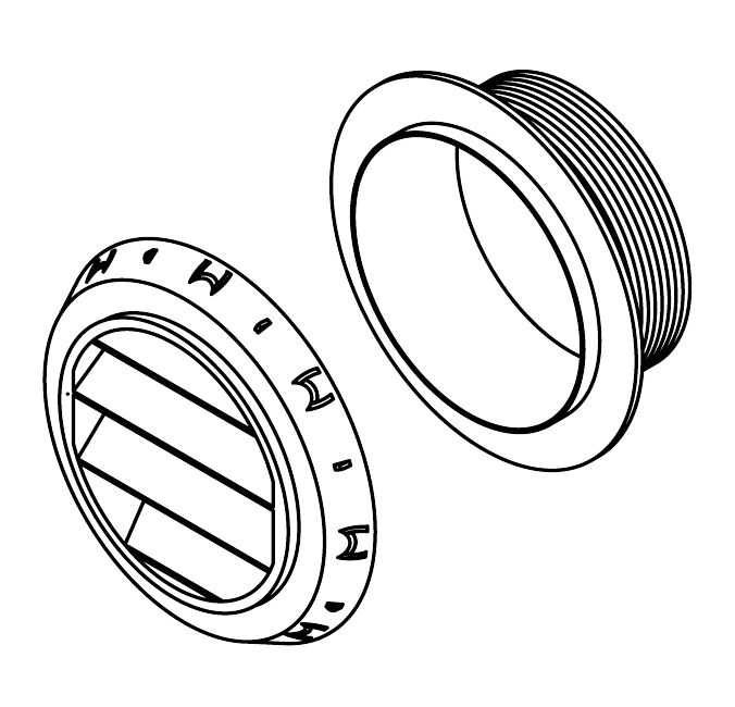 45 ASTEEN ILMASUULAKE 90MM - Lämmittimet veneisiin - M9515009700 - 1