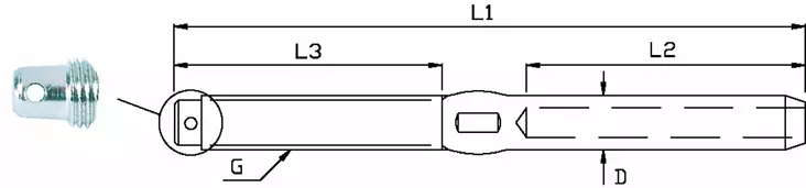 KIERREPÄÄTE 4mm VAIJERILLE - Lowrance vene-elektroniikka - M9512102050 - 1