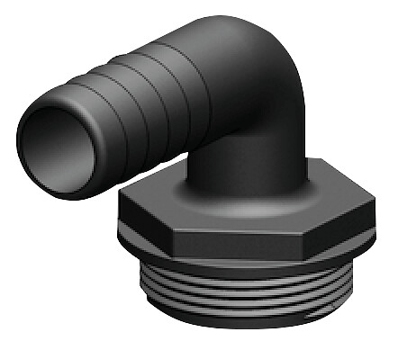 LETKULIITIN 25 MM 1 1/2'' BSP, 90°, MUSTA - Veneen LVI - M9515030490 - 1