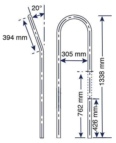 OHJAUSPYÖRÄN TARTUNTAKAARI, KALLISTETTU 1338 MM - Lowrance vene-elektroniikka - M9512360730 - 1