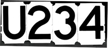 REKISTERINUMERO MUSTA 0 - Turvallisuus- ja katsastusvarusteet - M40332224000 - 1