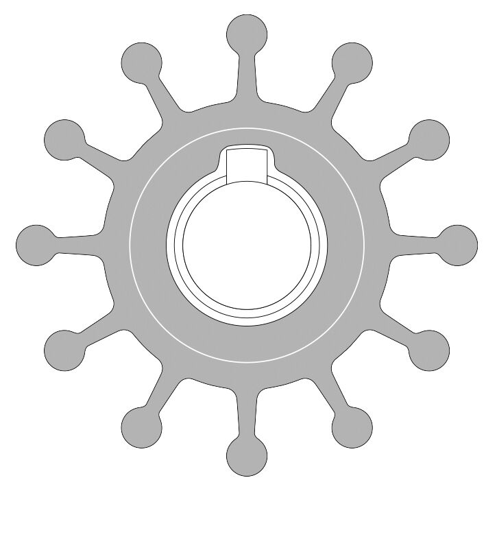 SIIPIPYÖRÄ F5-PUMPPUUN, KIILA - Perämoottorin tarvikeosat - M9515005620 - 1