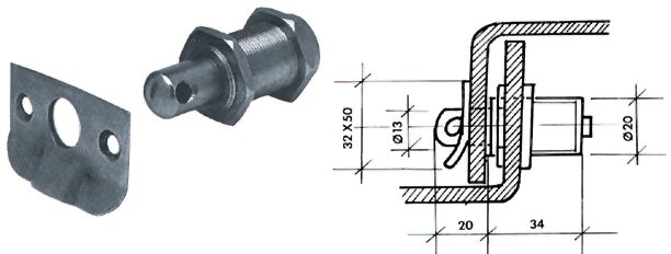 SYLINTERILUKKO - Veneen lukot ja saranat - M9516031170 - 1