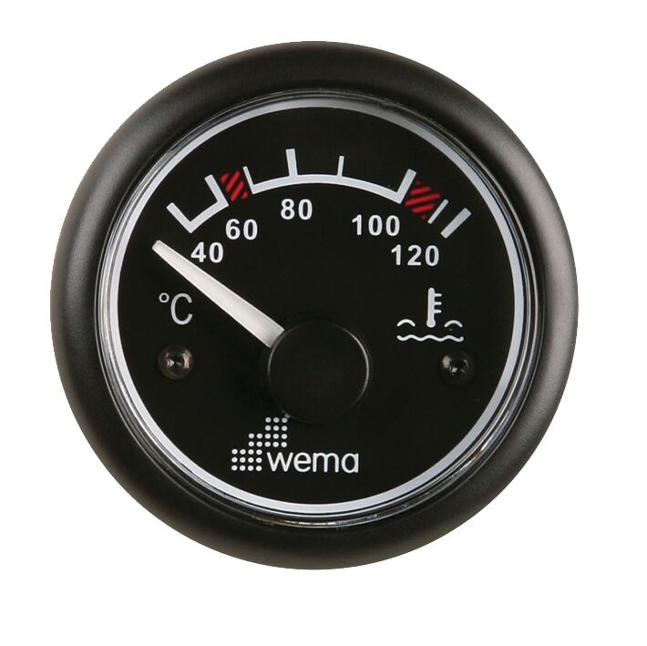 VEDEN LÄMPÖTILAMITTARI 120° MUSTA - Venesähkö - M9514700480 - 1