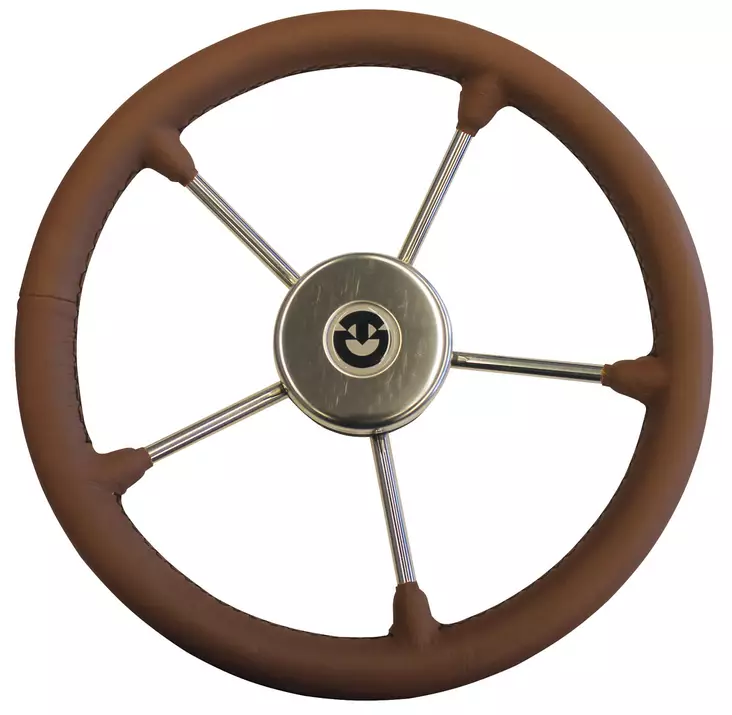 NAHKAINEN OHJAUSPYÖRÄ RUSKEA/RUSKEA/TERÄ - Veneen ohjaus ja hallinta - M9513002100 - 1