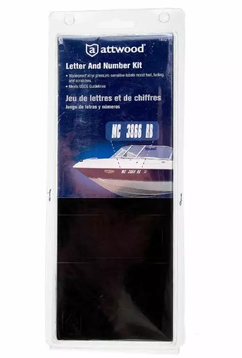 Attwood Vesitiivis Tarrasarja/Letter Number Kit 144-osainen Valkoinen - Rekisterikirjaimet ja tarrat - 44060 - 1